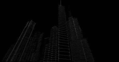 soyut mimari duvar kağıdı tasarımı, dijital konsept arkaplan