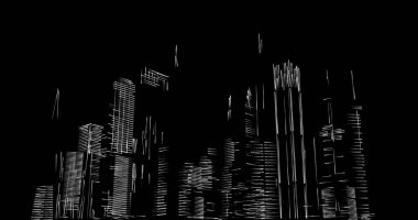 soyut mimari duvar kağıdı tasarımı, dijital konsept arkaplan