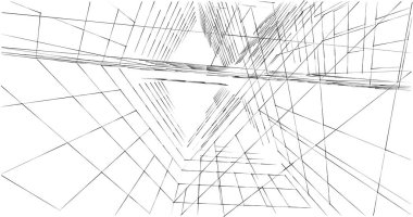 soyut mimari duvar kağıdı tasarımı, dijital konsept arkaplan