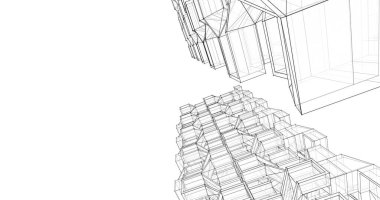 soyut mimari duvar kağıdı tasarımı, dijital konsept arkaplan