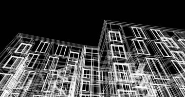 soyut mimari duvar kağıdı tasarımı, dijital konsept arkaplan