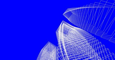 soyut mimari duvar kağıdı tasarımı, dijital konsept arkaplan