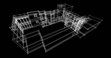 soyut mimari duvar kağıdı tasarımı, dijital konsept arkaplan