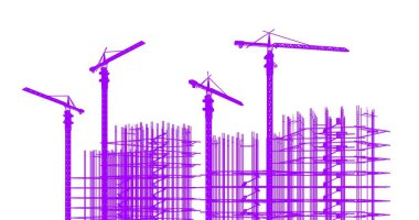 soyut mimari duvar kağıdı tasarımı, dijital konsept arkaplan