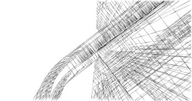 soyut mimari duvar kağıdı tasarımı, dijital konsept arkaplan