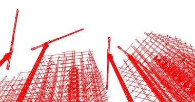 soyut mimari duvar kağıdı tasarımı, dijital konsept arkaplan