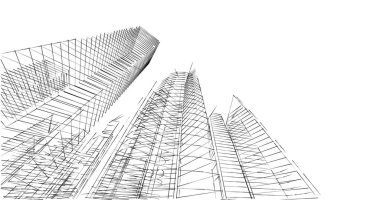 soyut mimari duvar kağıdı tasarımı, dijital konsept arkaplan