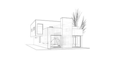 soyut mimari duvar kağıdı tasarımı, dijital konsept arkaplan