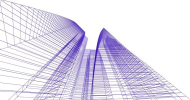 soyut mimari duvar kağıdı tasarımı, dijital konsept arkaplan
