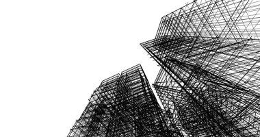 soyut mimari duvar kağıdı tasarımı, dijital konsept arkaplan