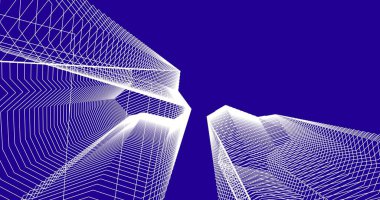 soyut mimari duvar kağıdı tasarımı, dijital konsept arkaplan