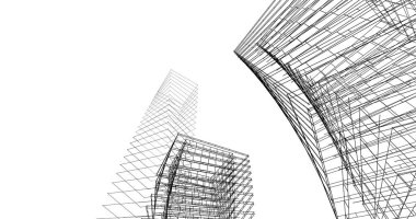 soyut mimari duvar kağıdı tasarımı, dijital konsept arkaplan