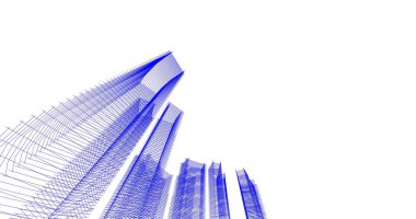 soyut mimari duvar kağıdı tasarımı, dijital konsept arkaplan