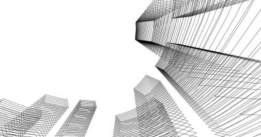 soyut mimari duvar kağıdı tasarımı, dijital konsept arkaplan