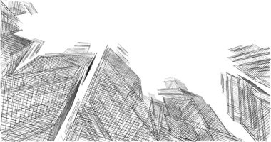 soyut mimari duvar kağıdı tasarımı, dijital konsept arkaplan