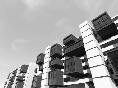 soyut mimari duvar kağıdı tasarımı, dijital konsept arkaplan