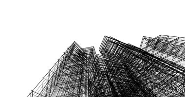 soyut mimari duvar kağıdı tasarımı, dijital konsept arkaplan