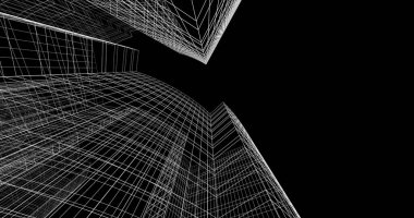 soyut mimari duvar kağıdı tasarımı, dijital konsept arkaplan