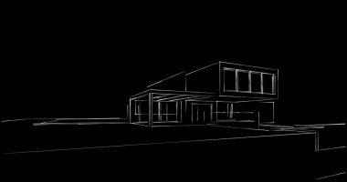 soyut mimari duvar kağıdı tasarımı, dijital konsept arkaplan