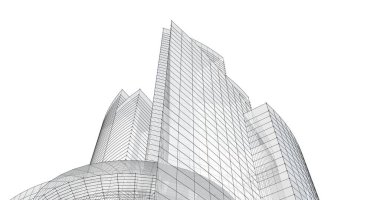 soyut mimari duvar kağıdı tasarımı, dijital konsept arkaplan