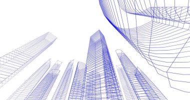 soyut mimari duvar kağıdı tasarımı, dijital konsept arkaplan