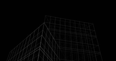 Mimari sanat konseptinde soyut çizgiler, minimum geometrik şekiller. 