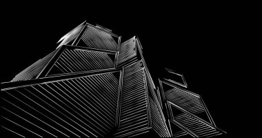 soyut mimari duvar kağıdı tasarımı, dijital konsept arkaplan