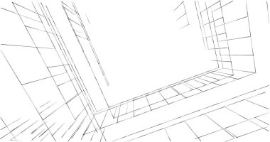 soyut mimari duvar kağıdı tasarımı, dijital konsept arkaplan