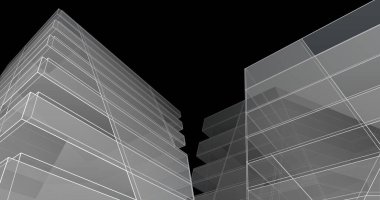 soyut mimari duvar kağıdı tasarımı, dijital konsept arkaplan