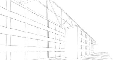 soyut mimari duvar kağıdı tasarımı, dijital konsept arkaplan