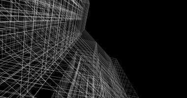 soyut mimari duvar kağıdı tasarımı, dijital konsept arkaplan