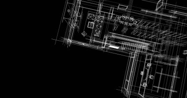 soyut mimari duvar kağıdı tasarımı, dijital konsept arkaplan