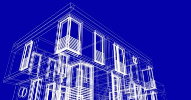 soyut mimari duvar kağıdı tasarımı, dijital konsept arkaplan