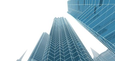 soyut mimari duvar kağıdı tasarımı, dijital konsept arkaplan