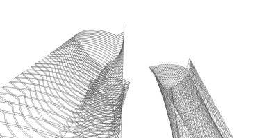 soyut mimari duvar kağıdı tasarımı, dijital konsept arkaplan