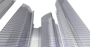 soyut mimari duvar kağıdı tasarımı, dijital konsept arkaplan