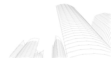 soyut mimari duvar kağıdı tasarımı, dijital konsept arkaplan