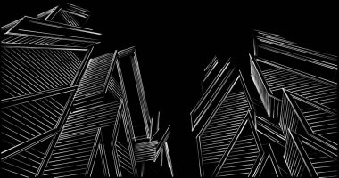 soyut mimari duvar kağıdı tasarımı, dijital konsept arkaplan