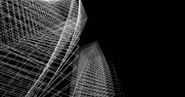 soyut mimari duvar kağıdı tasarımı, dijital konsept arkaplan