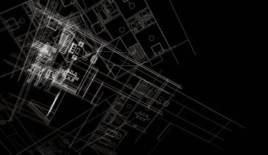 soyut mimari duvar kağıdı tasarımı, dijital konsept arkaplan