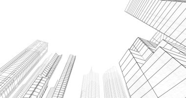 soyut mimari duvar kağıdı tasarımı, dijital konsept arkaplan