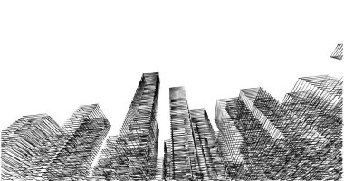 soyut mimari duvar kağıdı tasarımı, dijital konsept arkaplan