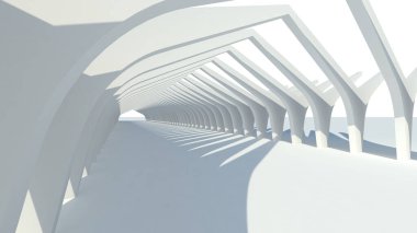 Mimari sanat konseptinde soyut çizgiler, minimum geometrik şekiller. 