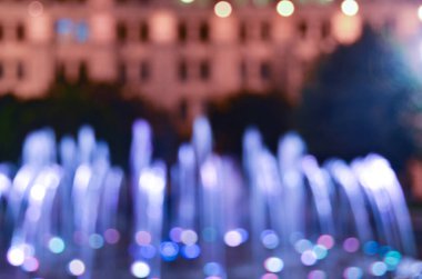 Bulanık soyut ışıklar gece şehrin arka planı