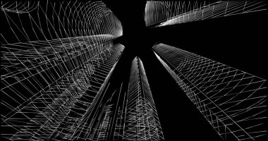 soyut mimari duvar kağıdı tasarımı, dijital konsept arkaplan