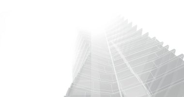 Mimari sanat konseptinde soyut çizgiler, minimum geometrik şekiller. 