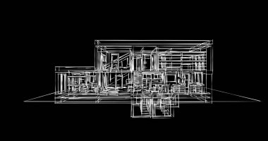 soyut mimari duvar kağıdı tasarımı, dijital konsept arkaplan