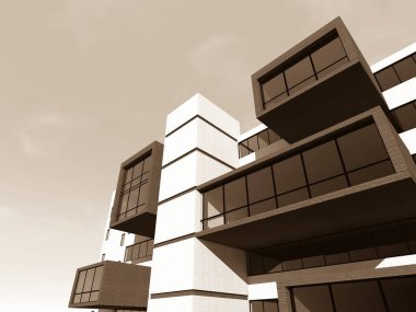 soyut mimari duvar kağıdı tasarımı, dijital konsept arkaplan