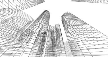 soyut mimari duvar kağıdı tasarımı, dijital konsept arkaplan