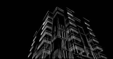 soyut mimari duvar kağıdı tasarımı, dijital konsept arkaplan